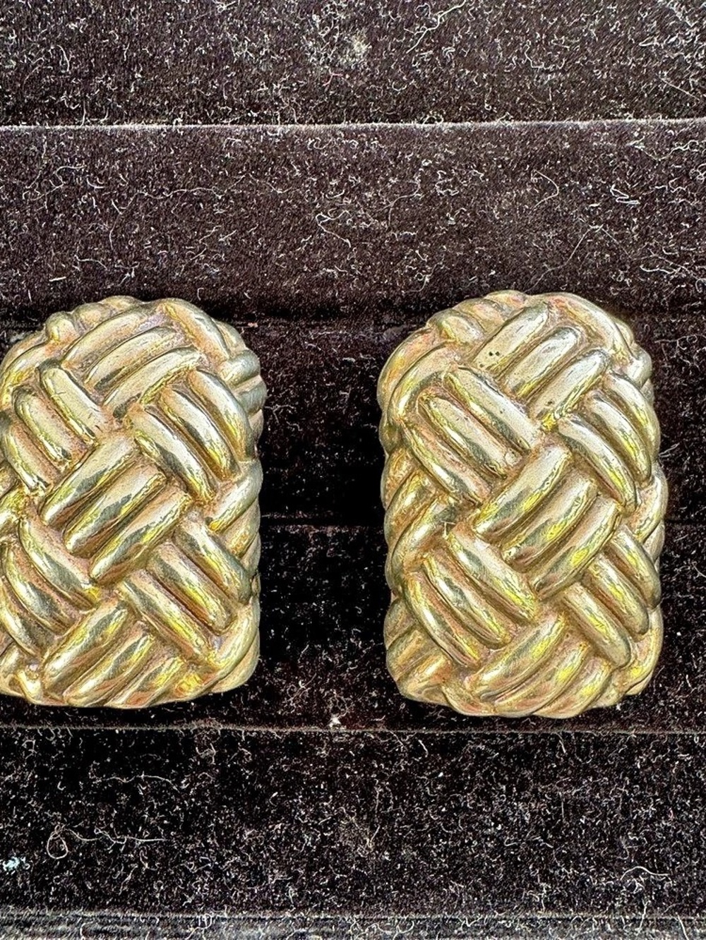 Simon Sebbag Sterling Silver Woven Rectangular Clip-On Earrings